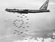 Indochina / Laos / Cambodia / Vietnam: United States Air Force Boeing B-52 Stratofortress releasing a payload of bombs over Indochina as part of 'Operation Arc Light' (1965-1973), c. 1968